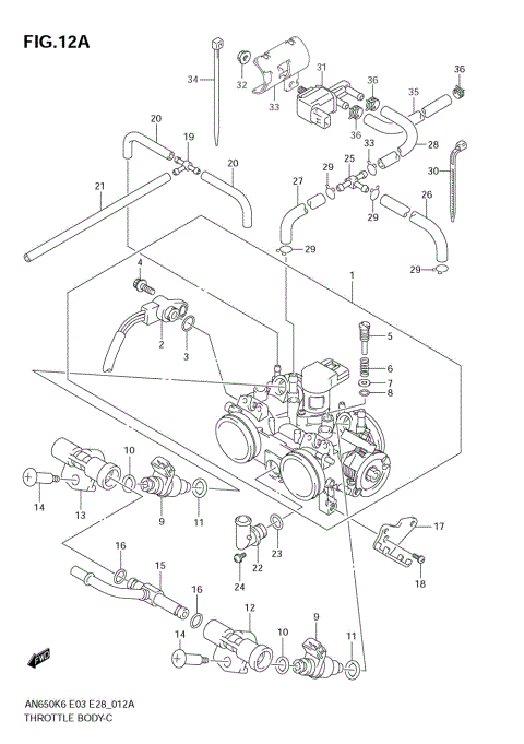 THROTTLE BODY (MODEL K7/K8)
