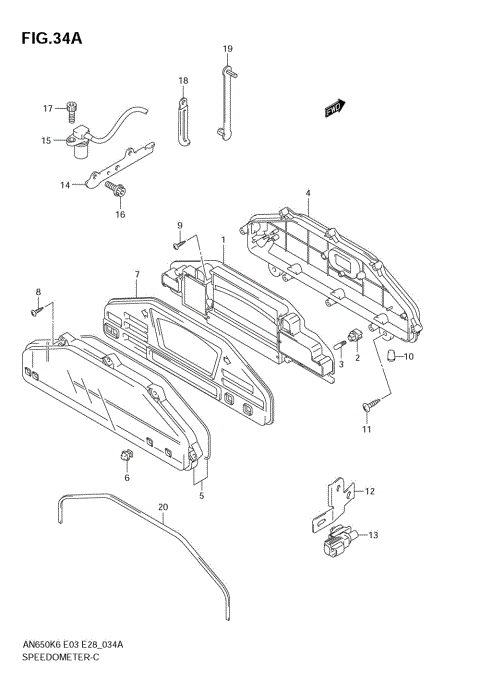 SPEEDOMETER (AN650K7/K8)