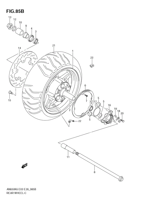 REAR WHEEL (AN650AK8)