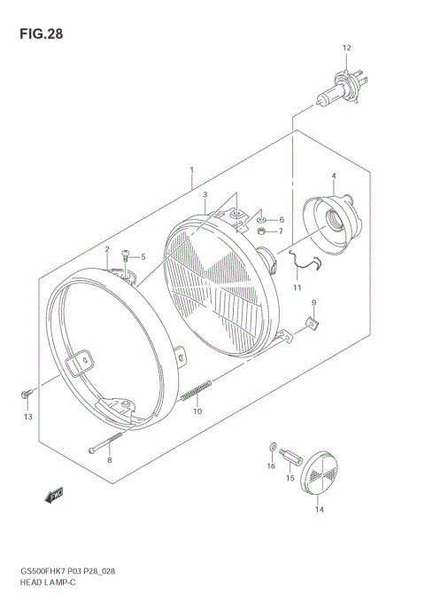 HEADLAMP (GS500H E28