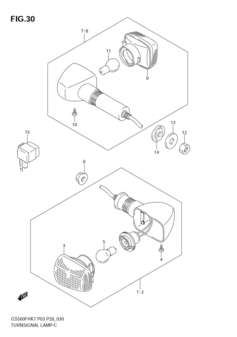 TURNSIGNAL LAMP (GS500H E28