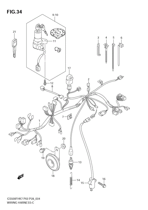 WIRING HARNESS (GS500F E3