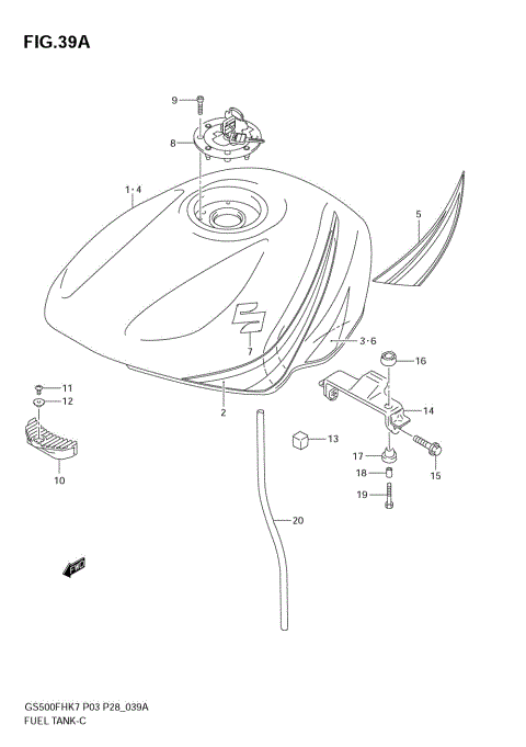 FUEL TANK (MODEL K8)