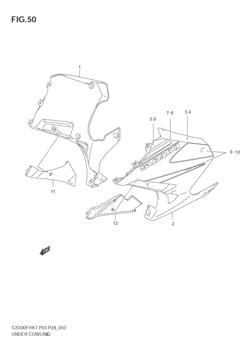 UNDER COWLING  (GS500F K7)