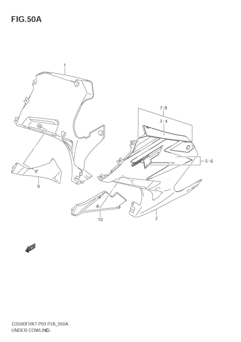 UNDER COWLING  (GS500F K8)