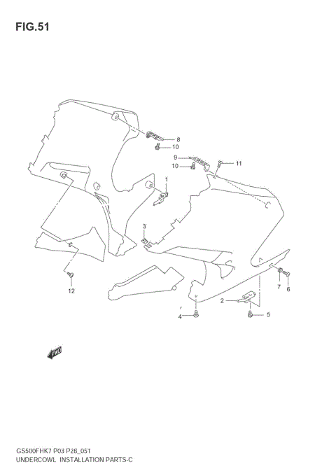 UNDER COWLING INSTALLATION PARTS (WITH COWLING)