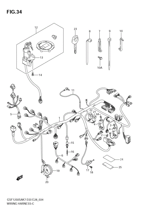 WIRING HARNESS (GSF1250SAK7/SAK8)