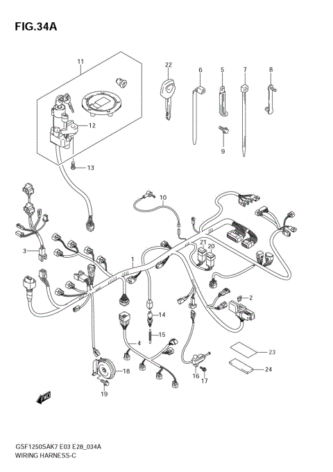 WIRING HARNESS (GSF1250SK7/SK8)