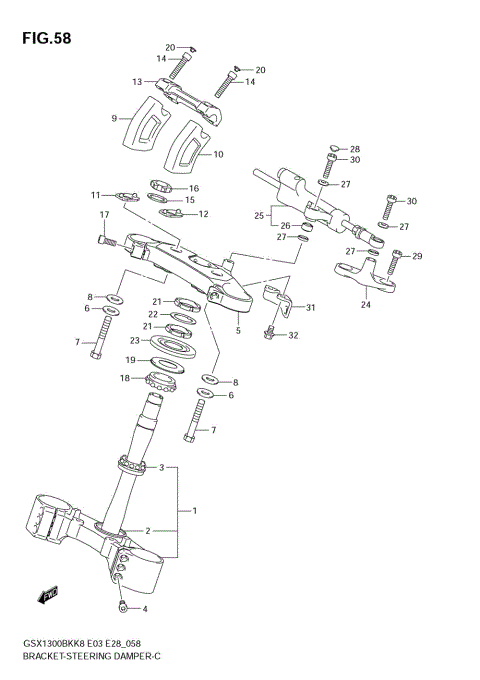 BRACKET/STEERING DAMPER