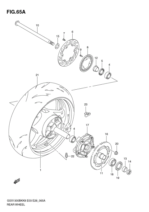 REAR WHEEL (GSX1300BKAK8)