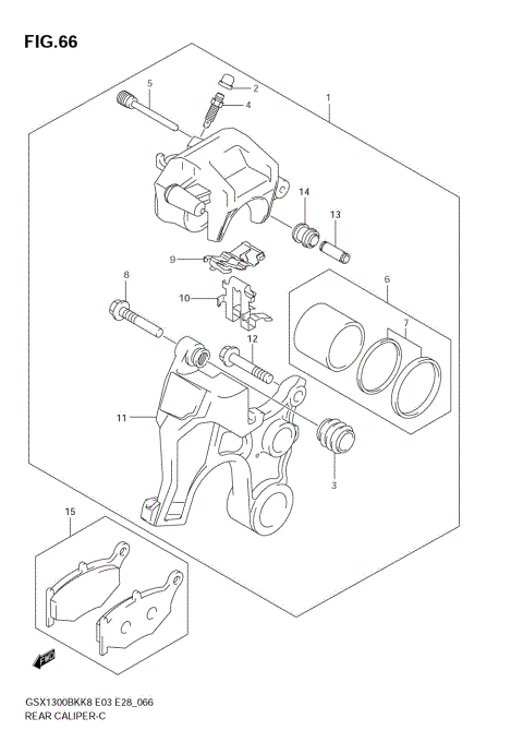 REAR CALIPER (GSX1300BKK8)
