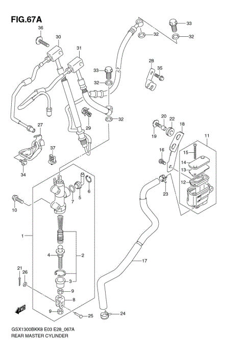 REAR MASTER CYLINDER (GSX1300BKAK8)
