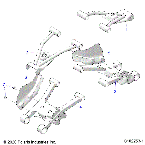 SUSPENSION, REAR CONTROL ARMS - A23SDE57P4 (C102253-1)
