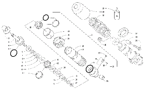 REAR SUSPENSION FRONT ARM SHOCK ABSORBER [105742]