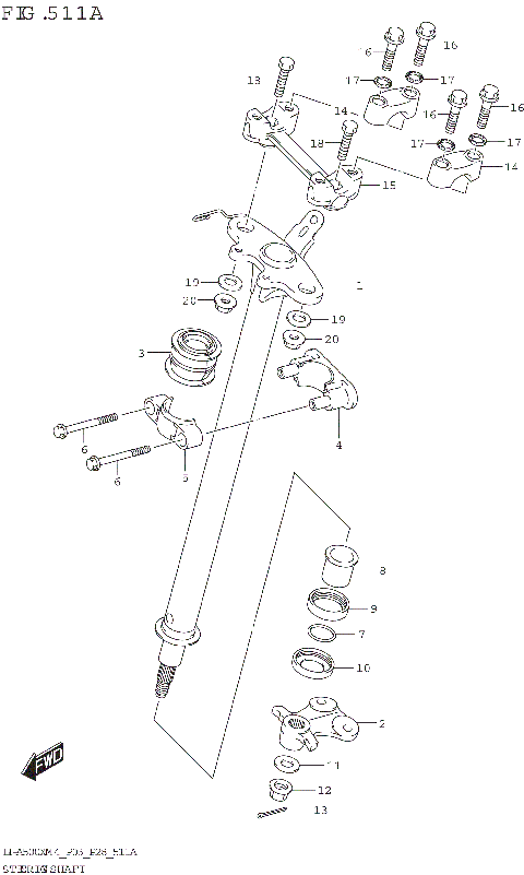 STEERING SHAFT (LT-A500X)
