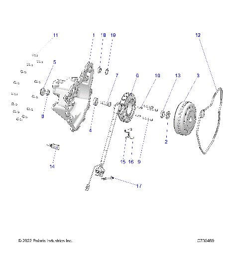 ENGINE, STATOR COVER and FLYWHEEL - R23M4A57B1/EB4/B9 (C730469)