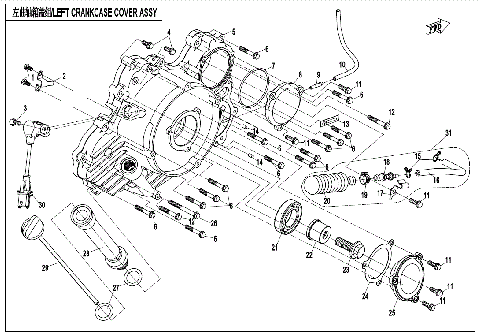 LEFT CRANKCASE COVER ASSY.
