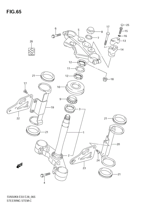 STEERING STEM (SV650K8/AK8)