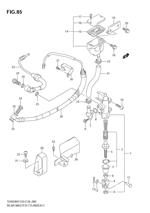 REAR MASTER CYLINDER (SV650AK8/SAK8)
