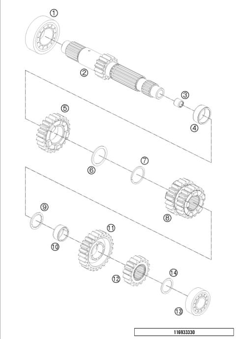 TRANSMISSION I - MAIN SHAFT        