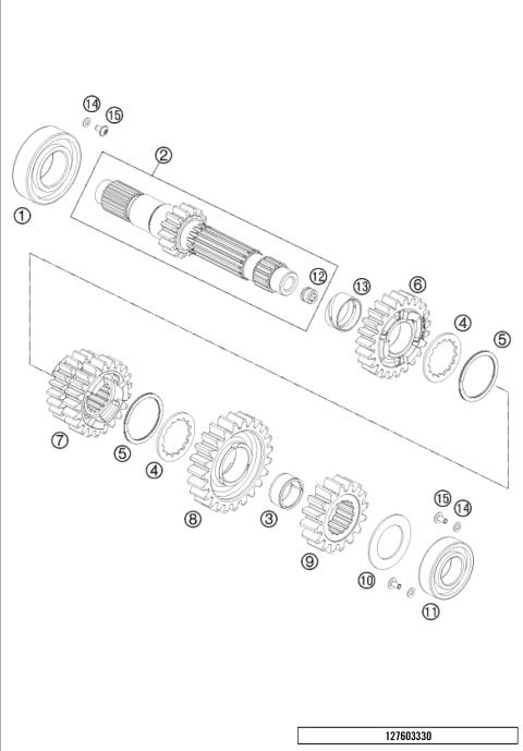 TRANSMISSION I - MAIN SHAFT        