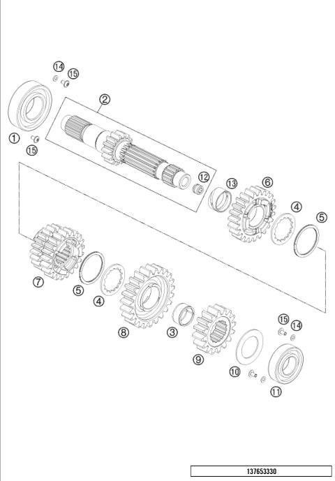 TRANSMISSION I - MAIN SHAFT        