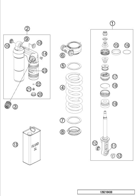 MONO SHOCK DISSASSEMBLED           