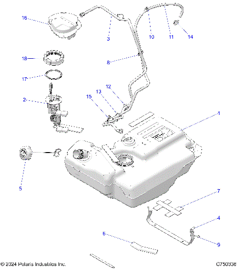 FUEL SYSTEM, FUEL TANK - Z25ASE99P5 (C750338)