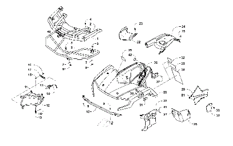 FRONT BODY, RACK, AND HEADLIGHT ASSEMBLY [302355]