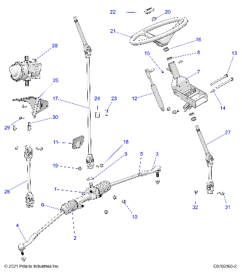 STEERING, STEERING ASM. - D22P2AD4B4/ED4B4/FD4B4/GD4B4 (C0702960-2)