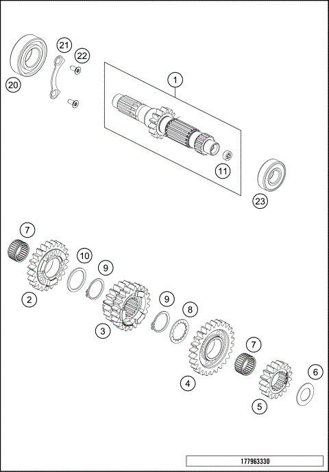 TRANSMISSION I - MAIN SHAFT
