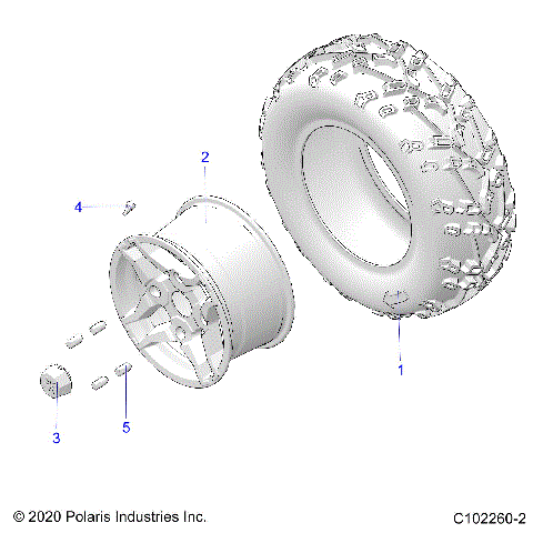 WHEELS, REAR TIRE - A26SEE57C9/E9 (C102260-2)