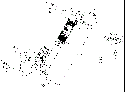 REAR SUSPENSION REAR ARM SHOCK ABSORBER [108867]