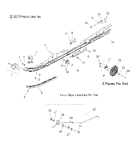 SUSPENSION, RAIL MOUNTING - S10PL8ESA/EEA (49SNOWSUSPRAIL10ASLT)