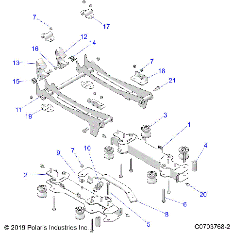 BODY, SEAT MOUNTING, DRIVERS - Z21RAF92AH/BH (C0703768-2)