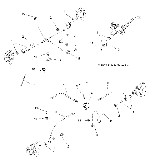 BRAKES, BRAKE LINES - A14YN8EAJ/EAT (49MVBRAKELINE14SP850)