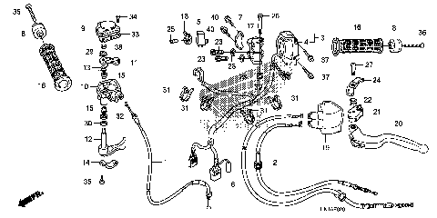 HANDLE LEVER@SWITCH@CABLE