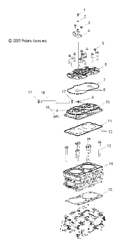 ENGINE, CYLINDER - S09PL8ES/EE (49SNOWCYLINDER09800RMK)
