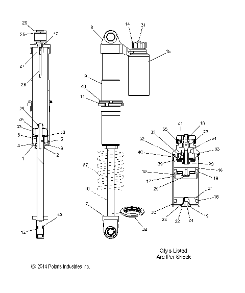 SUSPENSION, SHOCK, IFS (7044288) - S15DR8PS/PEL ALL OPTIONS (49SNOWSHOCKIFS7044288)