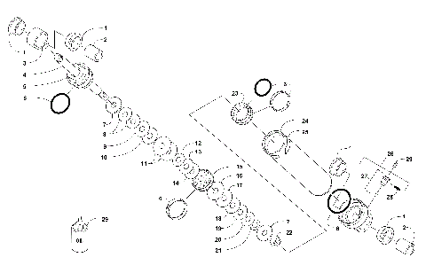 REAR SUSPENSION REAR ARM SHOCK ABSORBER [102591]