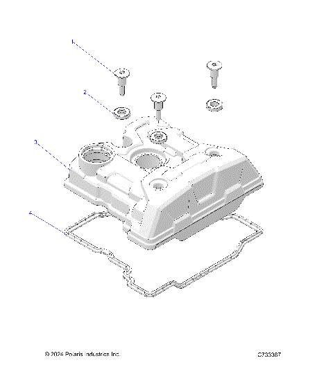 ENGINE, VALVE COVER - R25M4U57Z5/B5/Z6/B6 (C733387)