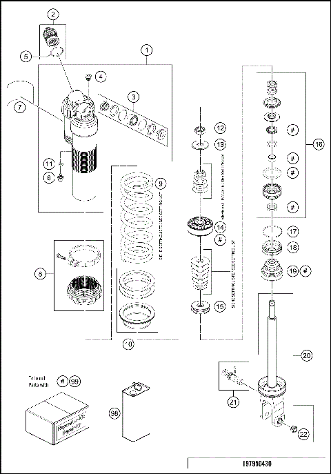 SHOCK ABSORBER DISASSEMBLED