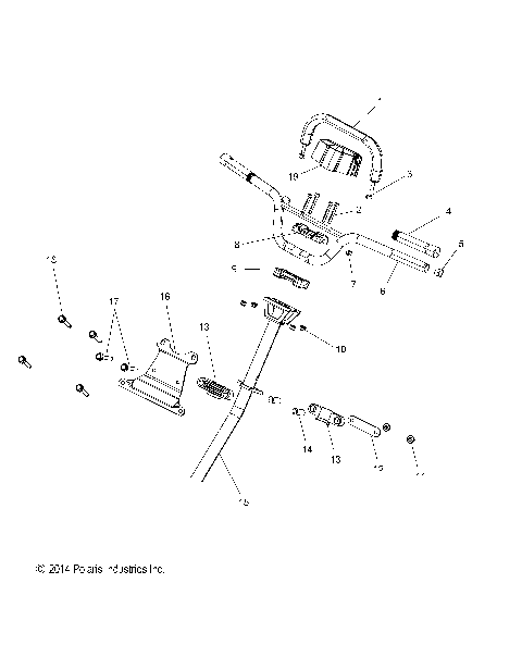 STEERING, H-BAR, STEERING POST - S16CJ5BSL/BEL (49SNOWHANDLEBAR15550155)