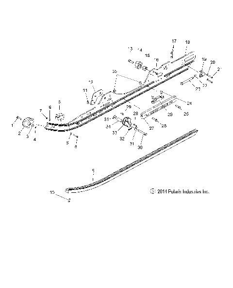 SUSPENSION, RAIL MOUNTING - S17MBX6JSA/JEA (49SNOWSUSPRAIL15600R)