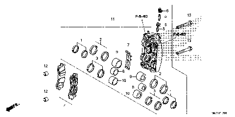 RIGHT FRONT BRAKE CALIPER