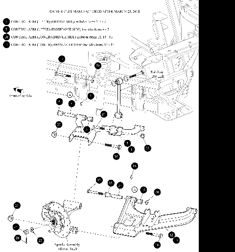 REAR CONTROL ARM ASSEMBLY [302428] NEW