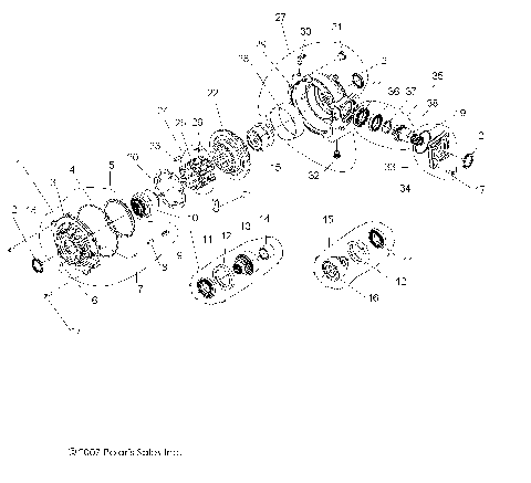 DRIVE TRAIN, FRONT GEARCASE INTERNAL COMPONENTS - R09VH76FX (49RGRTRANSINTL08RZR)