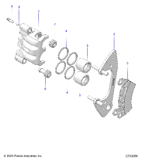 BRAKES, FRONT CALIPER - G25GAB99 (C750059)