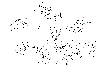 FRONT RACK, BODY PANEL, AND HEADLIGHT ASSEMBLIES [301731]
