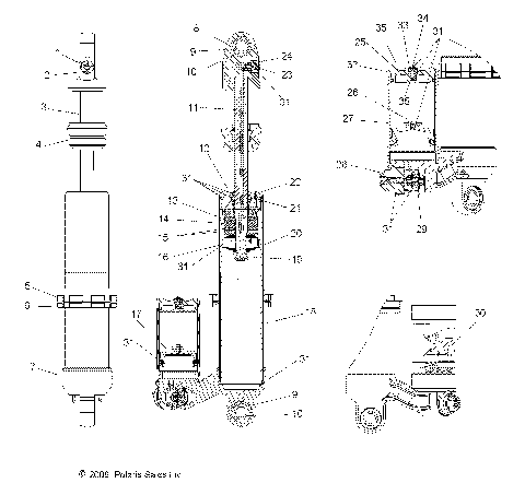 SUSPENSION, REAR SHOCK - A09GJ52AA (49ATVSHOCKRR7043474)